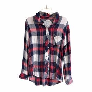 RAILS Plaid Button-Down Shirt in Red, Navy & White